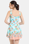 Zelocity Elastane Blended Slip-On Swimdress with Removable Pads - Mock Orange — thumbnail 3